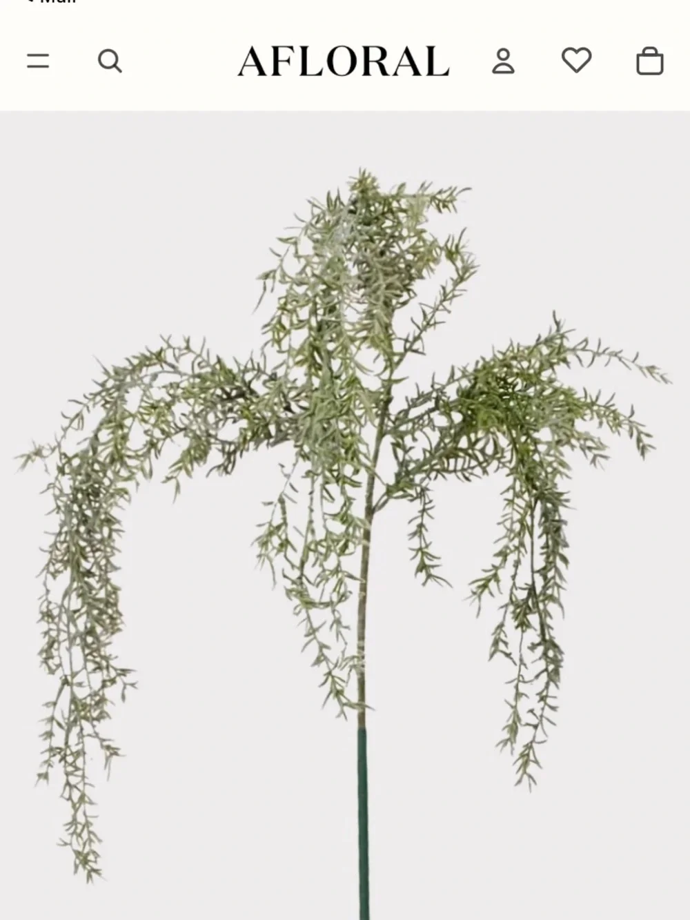 AFLORAL Faux Rosemary Herb Draping Bush